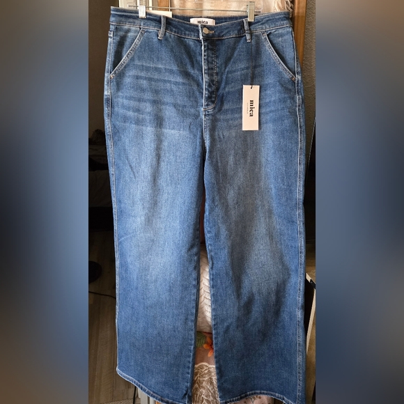 Mica Denim - Mica Wide Leg Jeans in Medium Blue